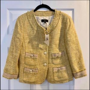 COPY - NWT Talbots Yellow Tweed Grace Fit Blazer